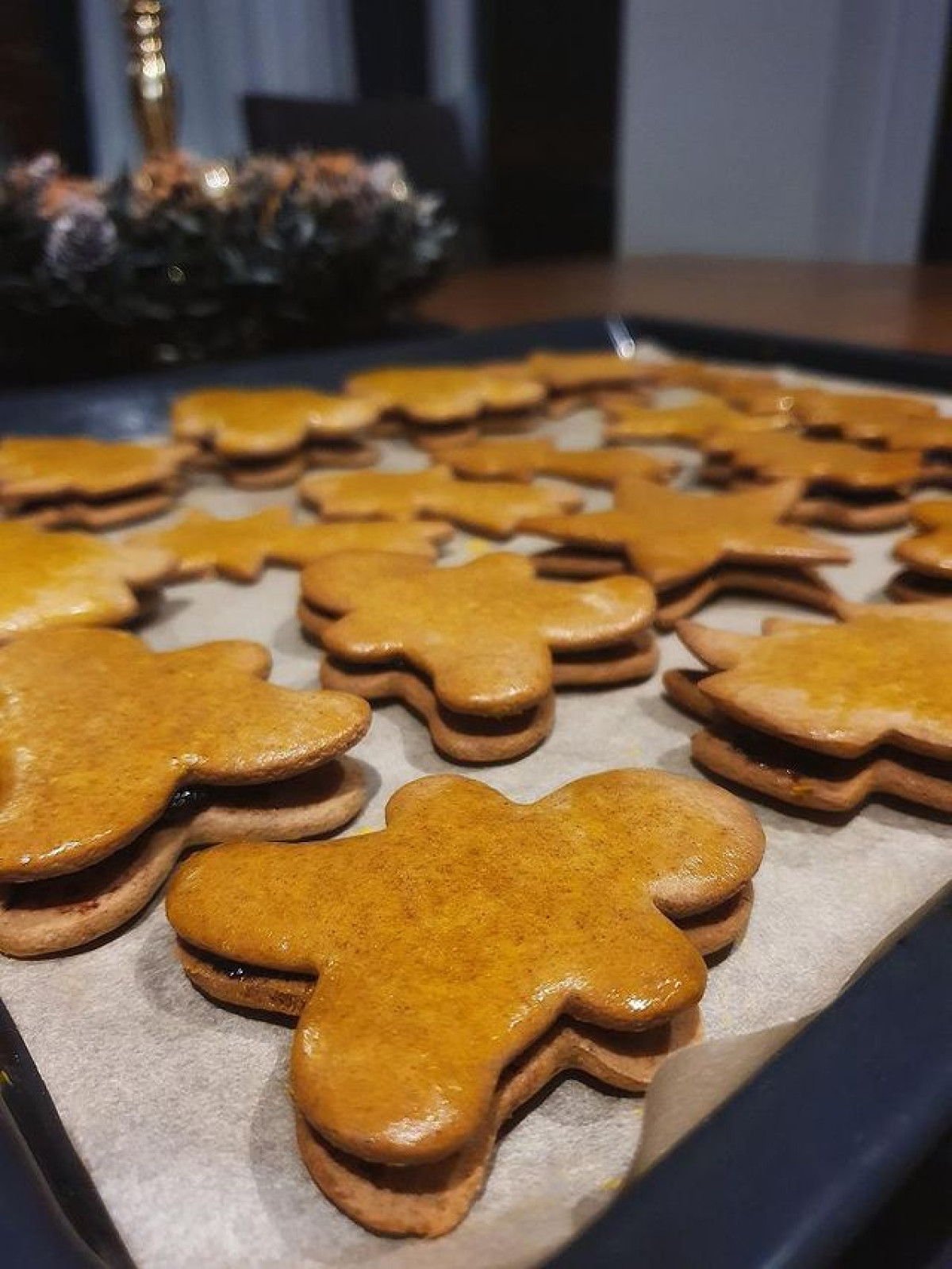 Špaldové medovníky lepené slivkovým lekvárom