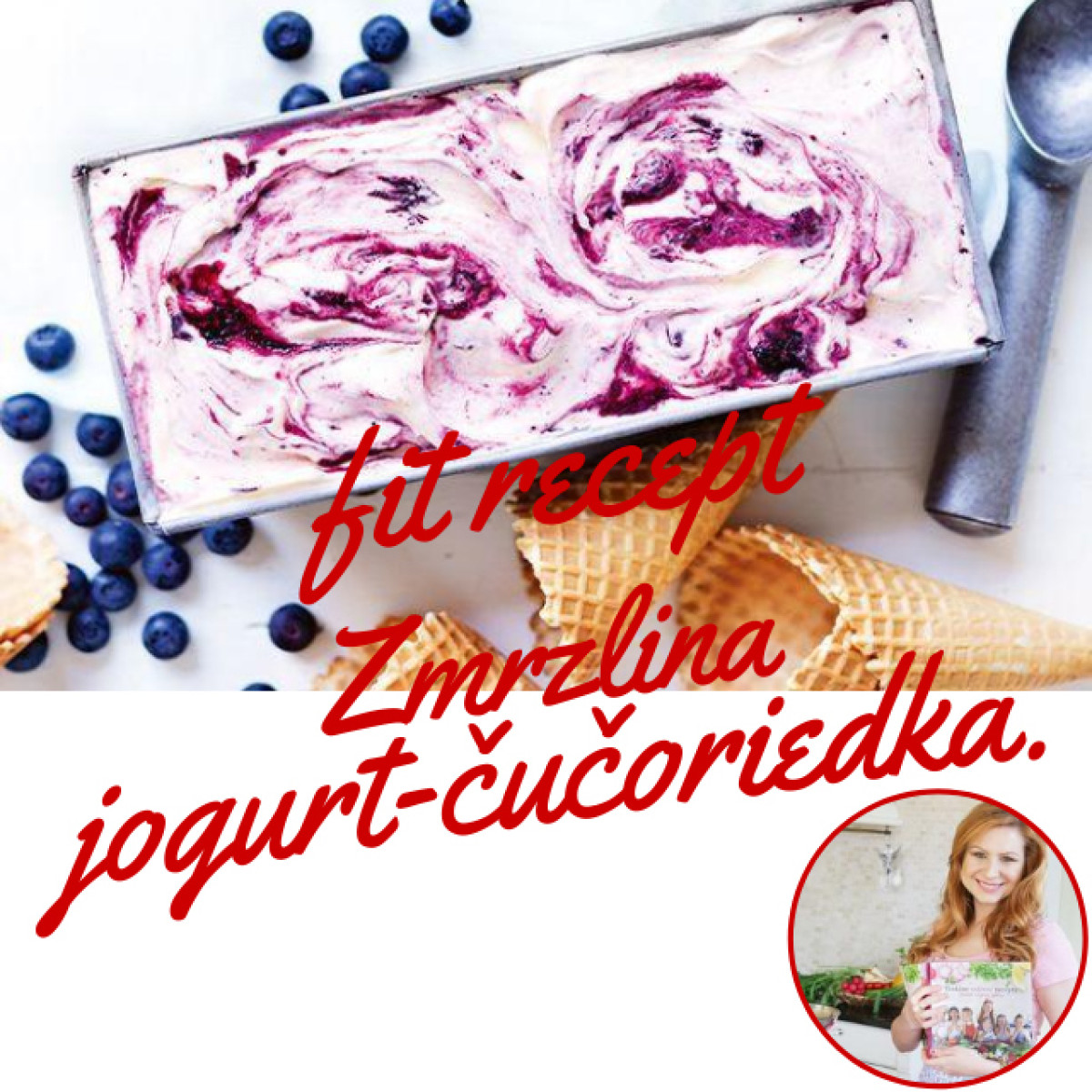 Jogurtovo-čučoriedková zmrzlina od Tinky Karmažín