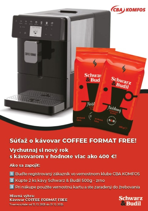 Súťaž o kávovar COFFEE FORMAT FREE