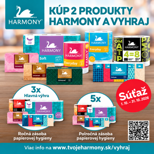 Súťaž s Harmony a vyhraj zásoby na celý rok!