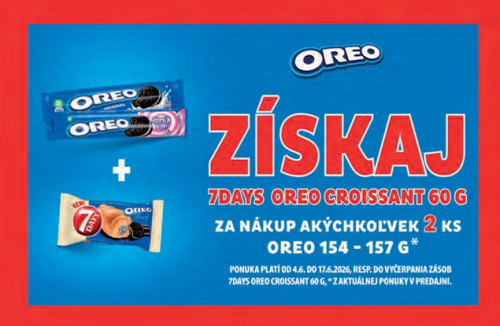 Odmena pre zákazníkov - 7days oreo croissant