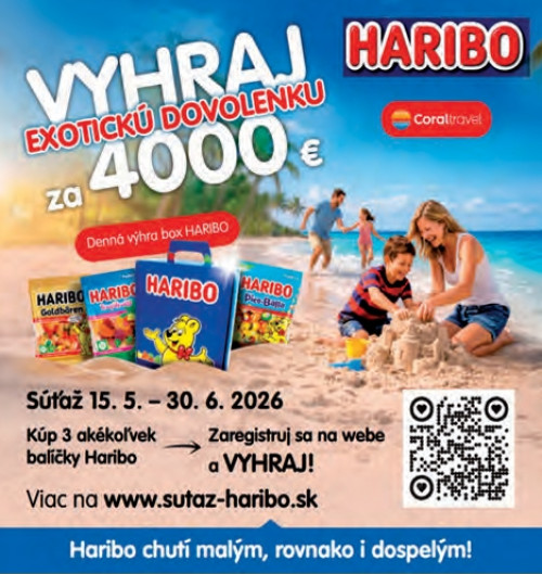 Daj si cukrík a vyhraj dovolenku v exotike s Haribo