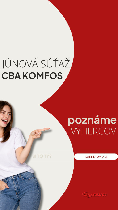 Poznáme výhercov - Súťaž s CBA výrobkami - jún 2026