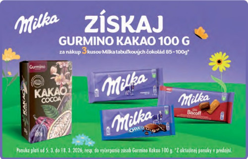 Oslaď si život dvojnásobne - kúp si Milku a k nej máš Kakao zadarmo!