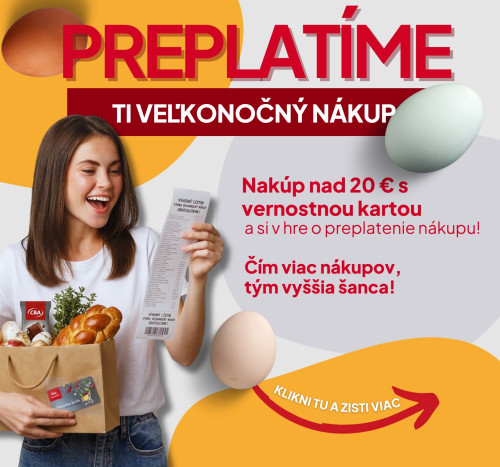 VELKONOČNÝ NÁKUP NA ÚČET CBA KOMFOS